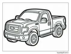 Yazdırılabilir Kamyonet Çizimi Boyama Sayfası