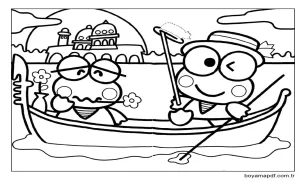 Yazdırılabilir Keroppi Boyama Sayfası