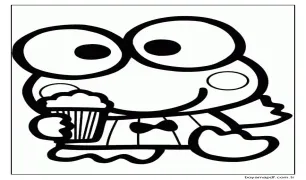 Yazdırılabilir Keroppi Resmi Boyama Sayfası