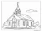 Yazdırılabilir Kilise Boyama Sayfası