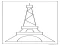 Yazdırılabilir kolay Eyfel Kulesi Boyama Sayfası