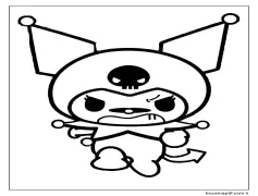 Yazdırılabilir Kuromi Boyama Sayfası