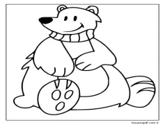 Yazdırılabilir Kutup Ayısı Resmi Boyama Sayfası