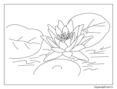 Yazdırılabilir Lotus Çiçeği Boyama Sayfası