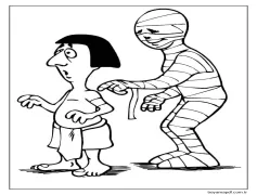 Yazdırılabilir Mumya Çocuklar İçin Boyama Sayfası