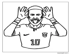 Yazdırılabilir Neymar Boyama Sayfası