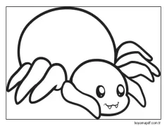 Yazdırılabilir Örümcek Bedava Boyama Sayfası