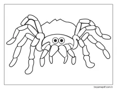 Yazdırılabilir Örümcek Çocuklar İçin Boyama Sayfası