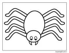 Yazdırılabilir Örümcek Görsel Boyama Sayfası