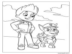 Yazdırılabilir Ryder ve Chase Boyama Sayfası