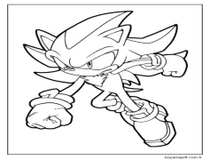 Yazdırılabilir Shadow Sonic Boyama Sayfası
