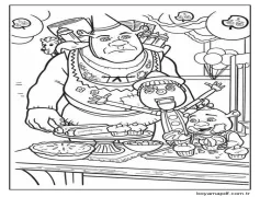 Yazdırılabilir Şrek Resim Boyama Sayfası