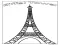 Yazdırılabilir temel Eyfel Kulesi Boyama Sayfası