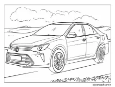 Yazdırılabilir Toyota Boyama Sayfası