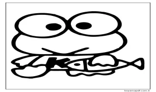 Yazdırılabilir Ücretsiz Keroppi Boyama Sayfası