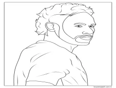 Yazdırılabilir Ücretsiz Neymar Boyama Sayfası