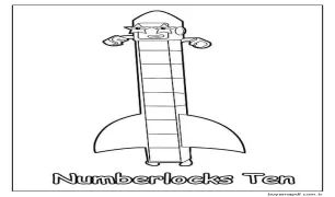 Yazdırılabilir Ücretsiz Numberblocks Boyama Sayfası