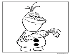 Yazdırılabilir Ücretsiz Olaf Boyama Sayfası