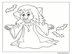 Yazdırılabilir Ücretsiz Vampir Boyama Sayfası