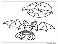 Yazdırılabilir Ücretsiz Yarasa Boyama Sayfası
