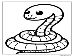 Yazdırılabilir Ücretsiz Yılan Boyama Sayfası