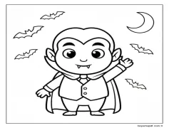 Yazdırılabilir Vampir Boyama Sayfası