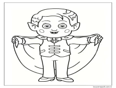 Yazdırılabilir Vampir Çocuklar İçin Boyama Sayfası