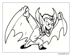 Yazdırılabilir Vampir Görsel Boyama Sayfası