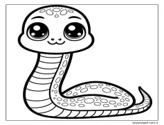 Yazdırılabilir Yılan Bedava Boyama Sayfası