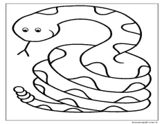 Yazdırılabilir Yılan Boyama Sayfası