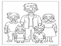 Yazdırılabilir Zombi Resmi Boyama Sayfası