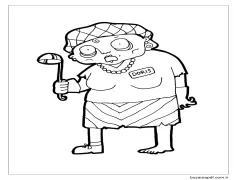 Yazdırılacak Zombi Boyama Sayfası