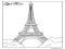 Yazdırmak için Eyfel Kulesi'ni çizin Boyama Sayfası