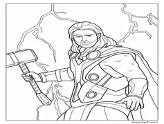 Yenilmezler Baskı Görseli Boyama Sayfası