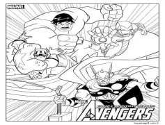 Yenilmezler Çıktısı Boyama Sayfası