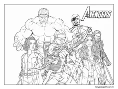 Yenilmezler Çizim Görseli Boyama Sayfası