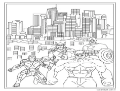 Yenilmezler Görseli Boyama Sayfası