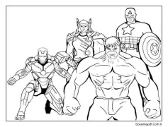 Yenilmezler Resmi Boyama Sayfası