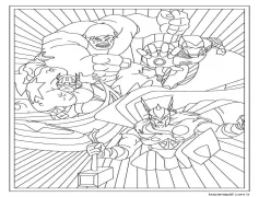 Yenilmezler Süper Güçleri Boyama Sayfası