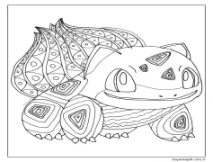 Yetişkinler için Bulbasaur Boyama Sayfası