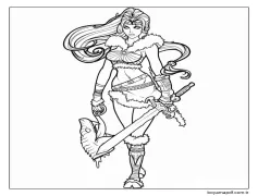 Yılan başlı. Boyama Sayfası