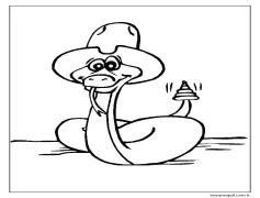 Yılan Resim Boyama Sayfası