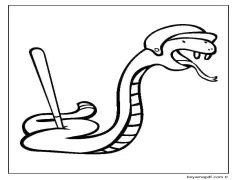 Yılan Ücretsiz Boyama Sayfası