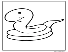 Yılan Ücretsiz Resim Boyama Sayfası