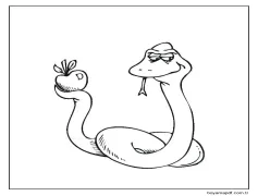 Yılan Yazdır Boyama Sayfası