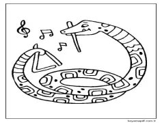 Yılan Yazdırılabilir Boyama Sayfası