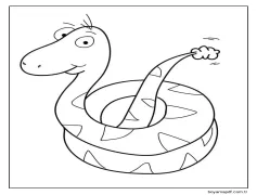 Yılan Yazdırılabilir Resim Boyama Sayfası