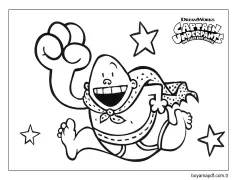 Yıldızlarla Kaptan Külot Boyama Sayfası