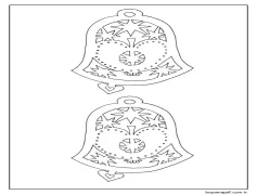 Yıldızlı çok renkli çanlar. Boyama Sayfası