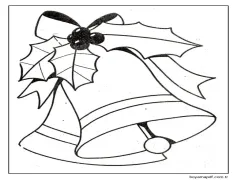 Yüksek sesli Noel çanları. Boyama Sayfası